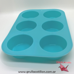 MOLDE CUPCAKE x6 - COLORES PASTEL - Grulla Mayorista