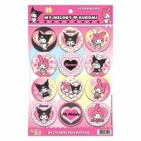 STICKER KUROMI Y MELODY x24