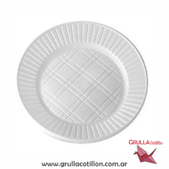 PLATO DESCARTABLE PLATEADOx50