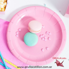 PLATO ROSA PASTEL x8