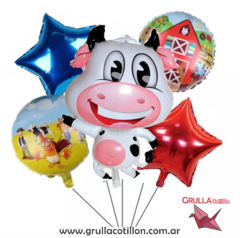 SET 5 GLOBOS VACA LOLA