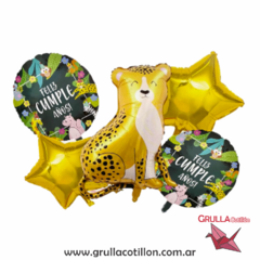 SET 5 GLOBOS LEOPARDO