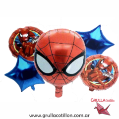 SET 5 GLOBOS HOMBRE ARAÑA - CABEZA