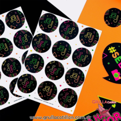 STICKER LINEA FLUO x12