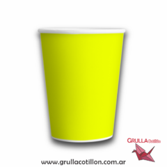 VASO AMARILLO FLUO x8