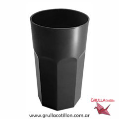 VASO PLASTICO NEGRO x4