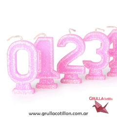 VELA NUMEROTE GIBRE ROSA