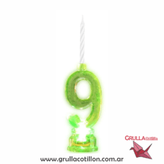 VELA NUMERO LUMINOSO LED MULTICOLOR - Grulla Mayorista