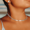 Choker Fita Banhado a Prata