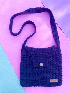 Bolsa Alice de Crochê Azul Marinho - comprar online
