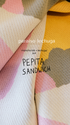 Manta tejida Paraíso Lechuga x Pepita Sandwich + Mancha Lab