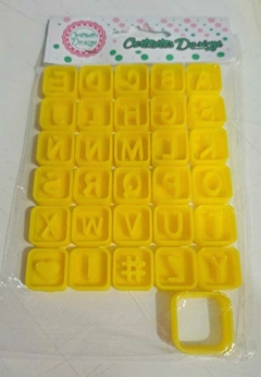 Set Mini Abecedario Sello + cortante (letras + simbolos)