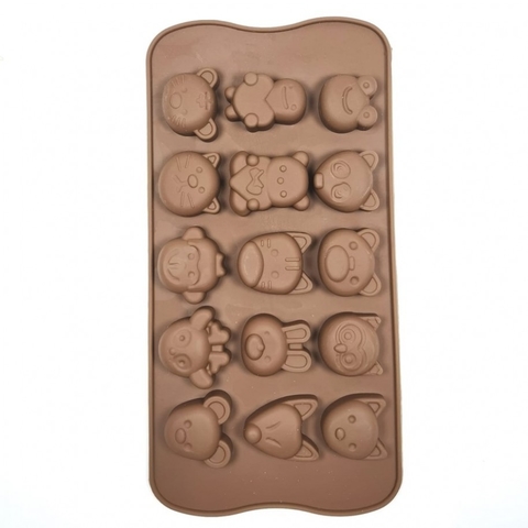 Molde Silicona Caritas de Animales