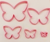 Set Cortantes x 5 Mariposas 2 a 10 cm