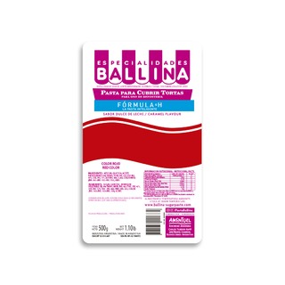 Pasta para Cubrir tortas ROJA Ballina H x 500gr