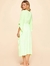 KAFLAN CIA MARÍTIMA VESTIDO LONGO LISO - VERDE LIMA - comprar online