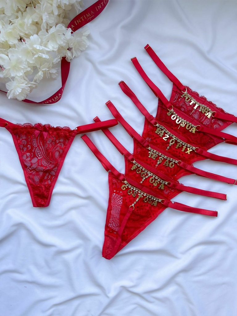 Calcinha Fio Sexy - Vermelha - Íntima lingerie