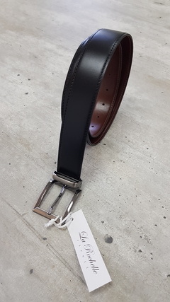 Cinturón de Cuero Reversible Negro/Marrón
