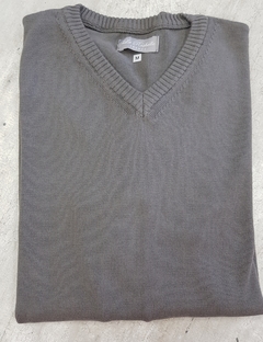 Sweater Jano escote V gris - La Rochelle France