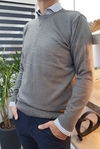 Sweater Jano escote redondo gris