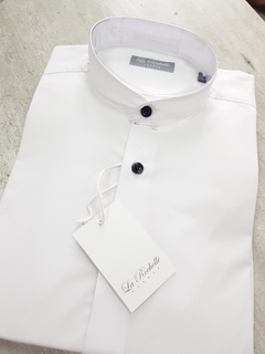 Camisa blanca cuello mao elastizada (1201) - comprar online
