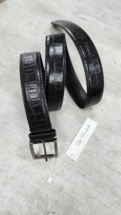 Cinturon croco negro