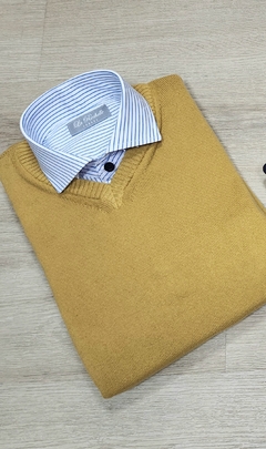 Sweater Jano escote V ( mostaza)