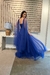 Vestido Longo Bordado Azul Royal - online store