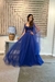 Vestido Longo Bordado Azul Royal - comprar online