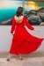 Vestido Elizabeth Midi Vermelho na internet