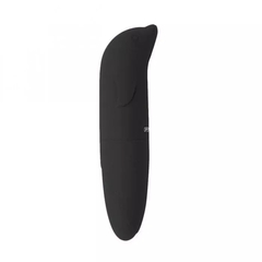 Vibrador Golfinho Ponto G Aveludado - Preto - Doce Libido