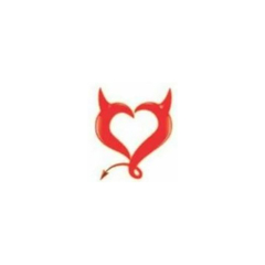Tatuagem Adesivo Temporário Emoji (Coração Vermelho C/Chifre) Doce Libido