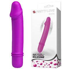 Vibrador Silicone Emily C/Glande 10 Vibrações - Pretty Love Doce Libido