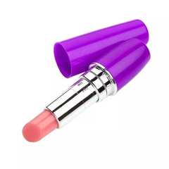 Vibrador-Formato-De-Batom-Lipstick-Roxo-doce-libido