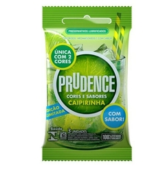 Preservativo Prudence Cores e Sabores - Caipirinha (2 Cores) - Doce Libido