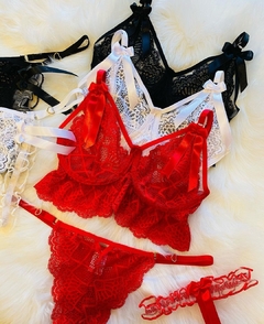 Conjunto Sexy Sutiã S/Bojo C/Aro Calcinha Renda C/Persex - Doce Libido