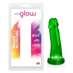 Prótese C/Led Just Glow 16x4cm - Verde - Doce Libido