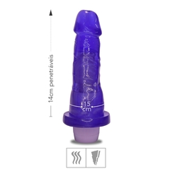 Pênis Realístico C/Vibro em Gel Aromático 16x4cm A&E - Uva - Doce Libido