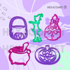 Cortantes para galletitas Halloween Packx5