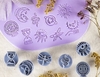 Sellos para galletitas porcelana ceramica magia esotericos packx9