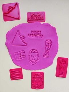 Sellos ceramica porcelana galletitas masas packx15 Futbol Mundial - comprar online
