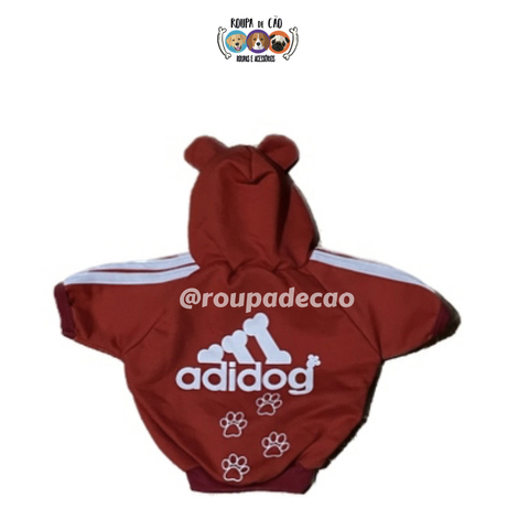 Adidog casaco com orelhinha vermelho