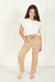 Pantalon de lino con lazo Cindy - comprar online