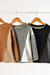 Sweater Agostina con recortes en cuero - comprar online