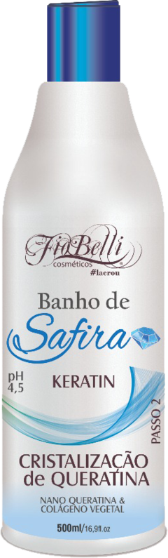 Kit Cristalização Keratin (Queratina + Shampoo em gel) Fiobelli 500ml - comprar online