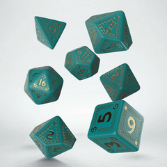 Kit de Dados: Runequest - Turquoise & Gold (Q Workshop)