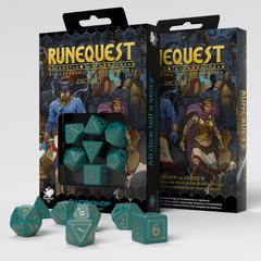 Kit de Dados: Runequest - Turquoise & Gold (Q Workshop) - comprar online