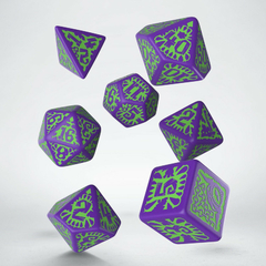 Kit de Dados: Pathfinder - Goblin Purple & Green (Q Workshop)