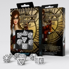 Kit de Dados: Steampunk Clockwork - White & Black (Q Workshop) - comprar online