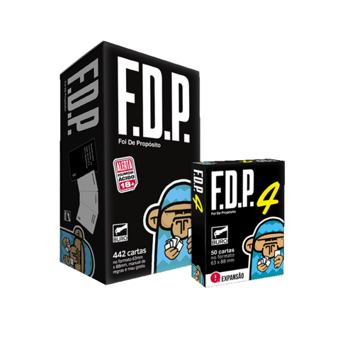 Jogo Fdp Foi De Propósito + Expansão 2 3 4 Todos Cartas Kit